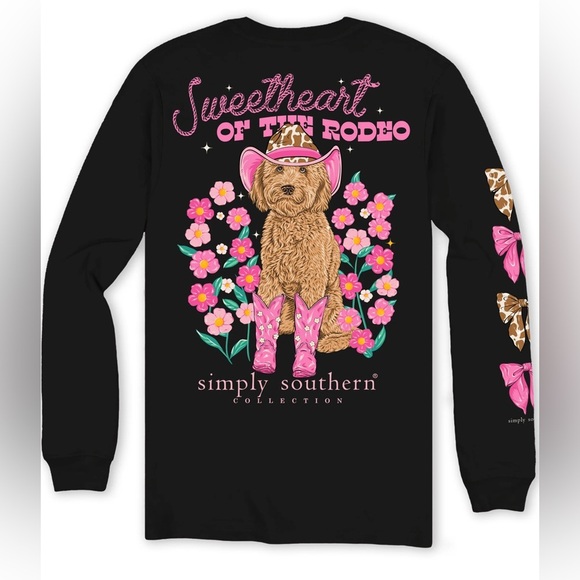 NWT Simply Southern “Sweetheart Of The Rodeo” Long Sleeve Tee - Picture 1 of 4